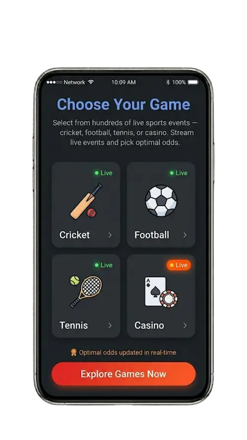 Choose Your Game on 99 Exchange - Cricket Football Casino